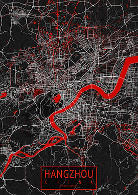 Hangzhou City Map Oriental