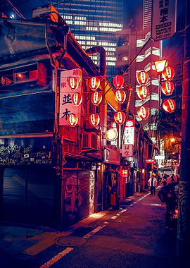 Japan with lights
