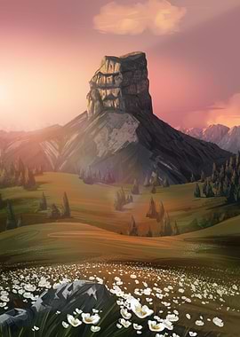 Mont Aiguille Painting