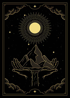 Tarot mountain in the sky