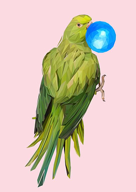 Parrot bubblegum amimal