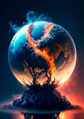 Branches of life on fire