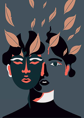 Two Sides Gemini Leaves