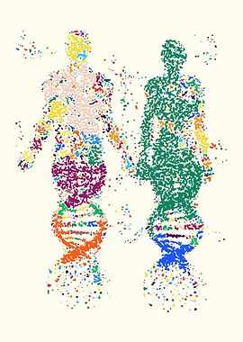 Human DNA Science Painting