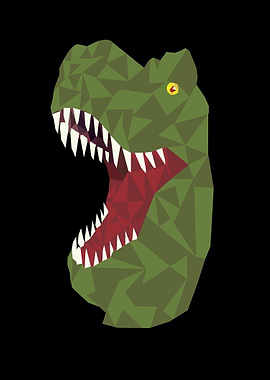 Polygon dinosaurier rex