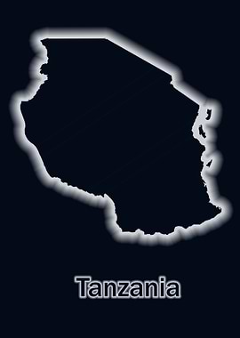 Tanzania glow map