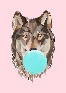 Wolf bubblegum amimal