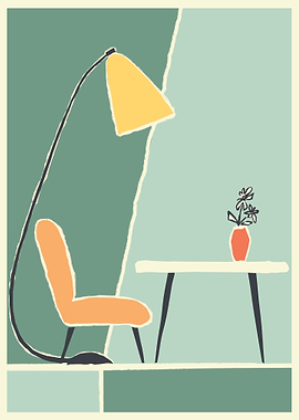 Poster vintage living room