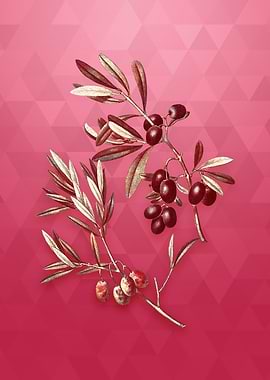 Gold Olive on Viva Magenta