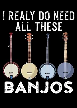 Banjo Player Gift Men