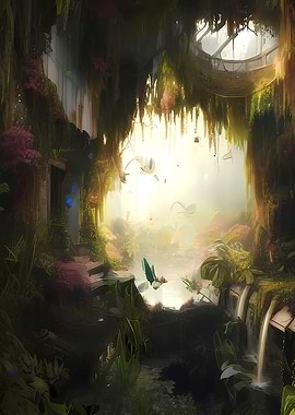 Inside overgrown City