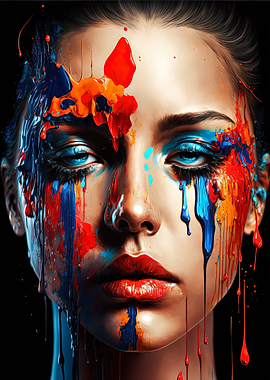 Woman Splash of Color