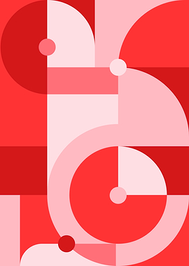 Red geometric shapes