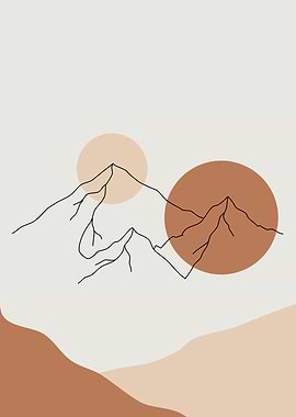 Mountain continuous line