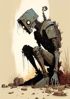 portrait of a lonely robot