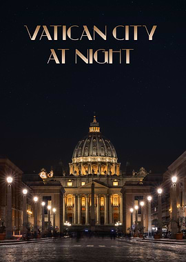 Vatican City at night