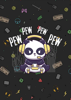 Gaming Panda Pew Pew Pew