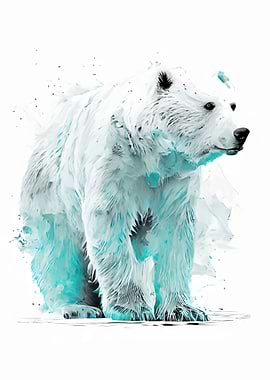 Colourful Polar Bear