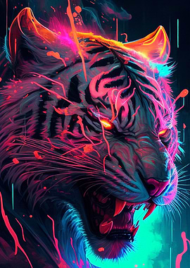 Synthwave Tiger