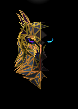 Owl Engraved Lowpoly