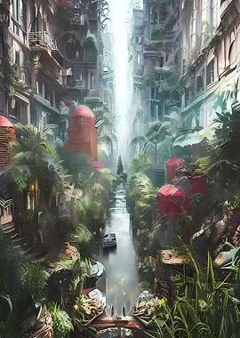 Overgrown City Canals