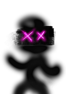 Graffiti neon stickman