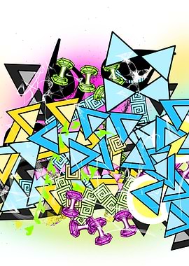 Abstract geometric pop art