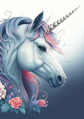 Unicorn with flower V2