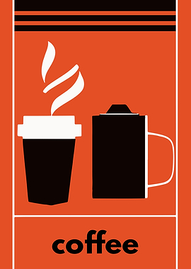 Geometric Coffee Poster