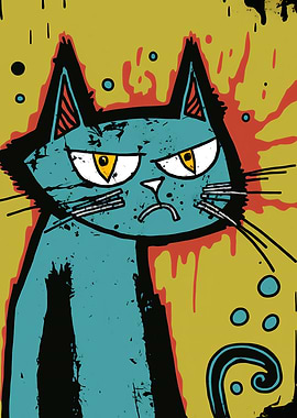 Pop Art Cat Portrait