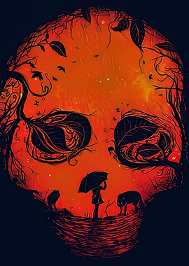 Optical Illusion Skull