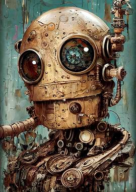 pirate robot portrait