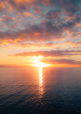 Sunset Over the Ocean