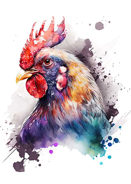 Chicken Watercolor