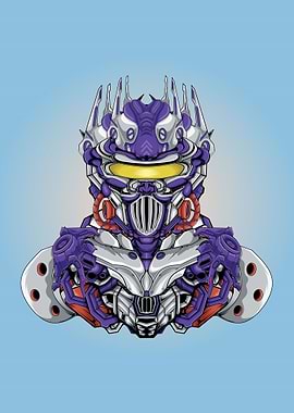 Cyberpunk robot machine