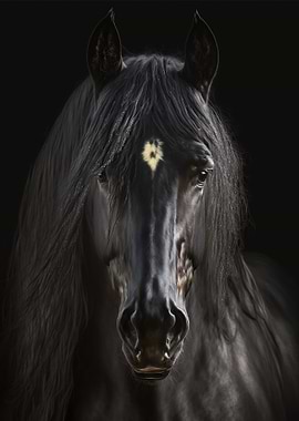 Animals Black Horse