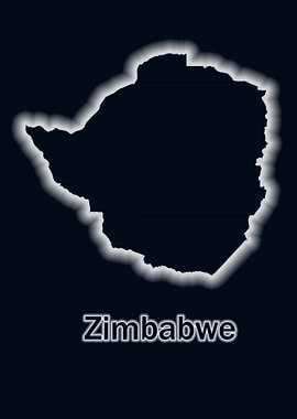 Zimbabwe map glow