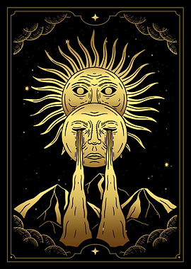 Tarot Sun crying moon
