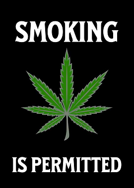 SMOKING IS PERMITTED BLACK