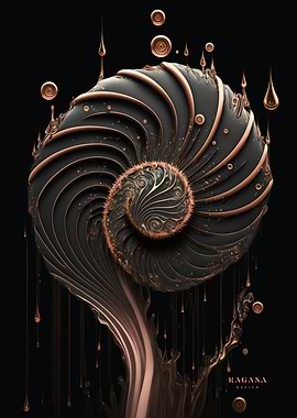 Rose Gold Fibonacci Style