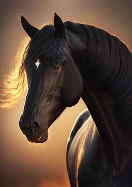 Beautiful Black Horse