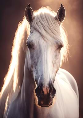 Beautiful White Horse