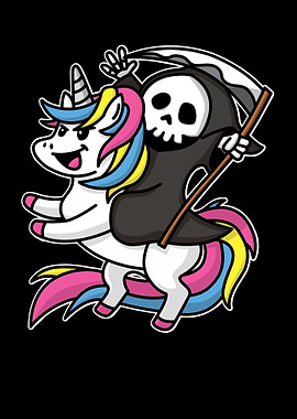 Death Riding a Unicorn
