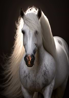 White Animal Horse