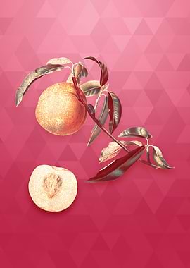 Gold Peach on Viva Magenta