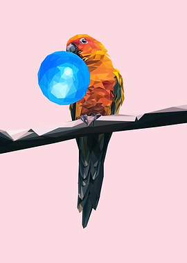 bubblegum animal parrot
