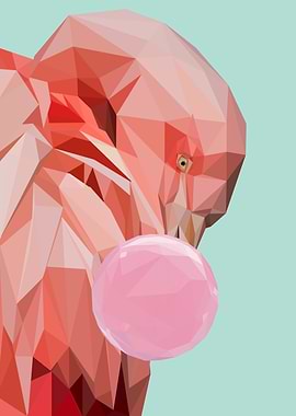 bubblegum animal flamingo