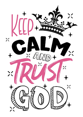 Keep calm trust God pink