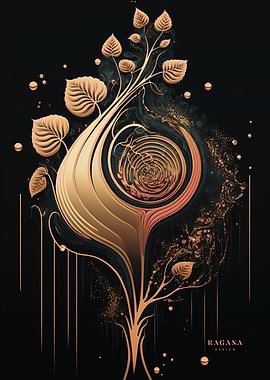 Rose Gold Fibonacci Style