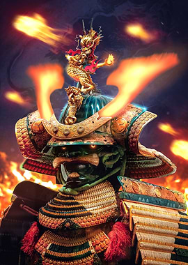 Dragon samurai warrior